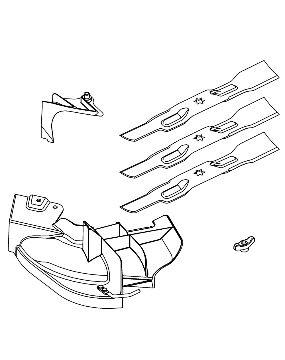 General Assembly Diagram and Parts List for 19A30016100 50Inch-19A30016OEM Cub Cadet Lawn Tractor